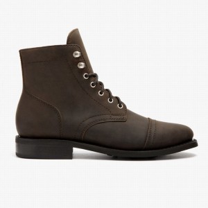 Stivali Stringati Thursday Boots Captain Donna Marroni | MLD4180UK