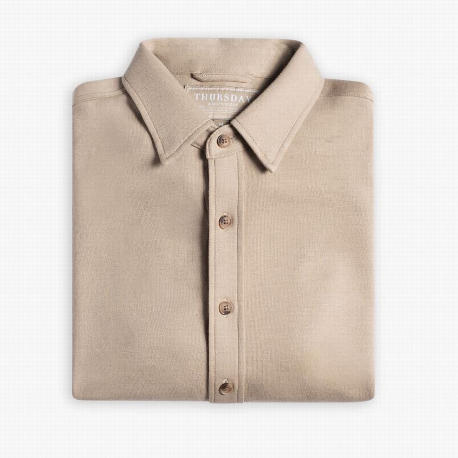Camicie Thursday Boots Everyday Button-Down Uomo Grigie Marroni | ZCA5177JG