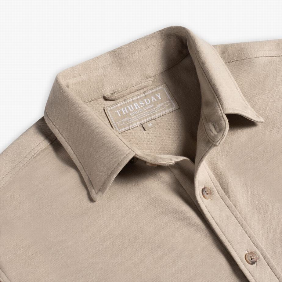Camicie Thursday Boots Everyday Button-Down Uomo Grigie Marroni | ZCA5177JG