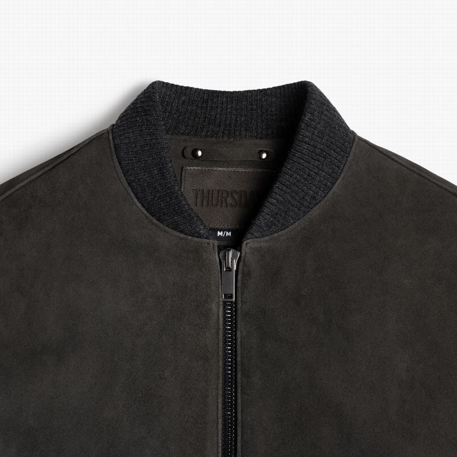 Giacche Thursday Boots Bomber Uomo Grigie Scuro | NWO9984QW
