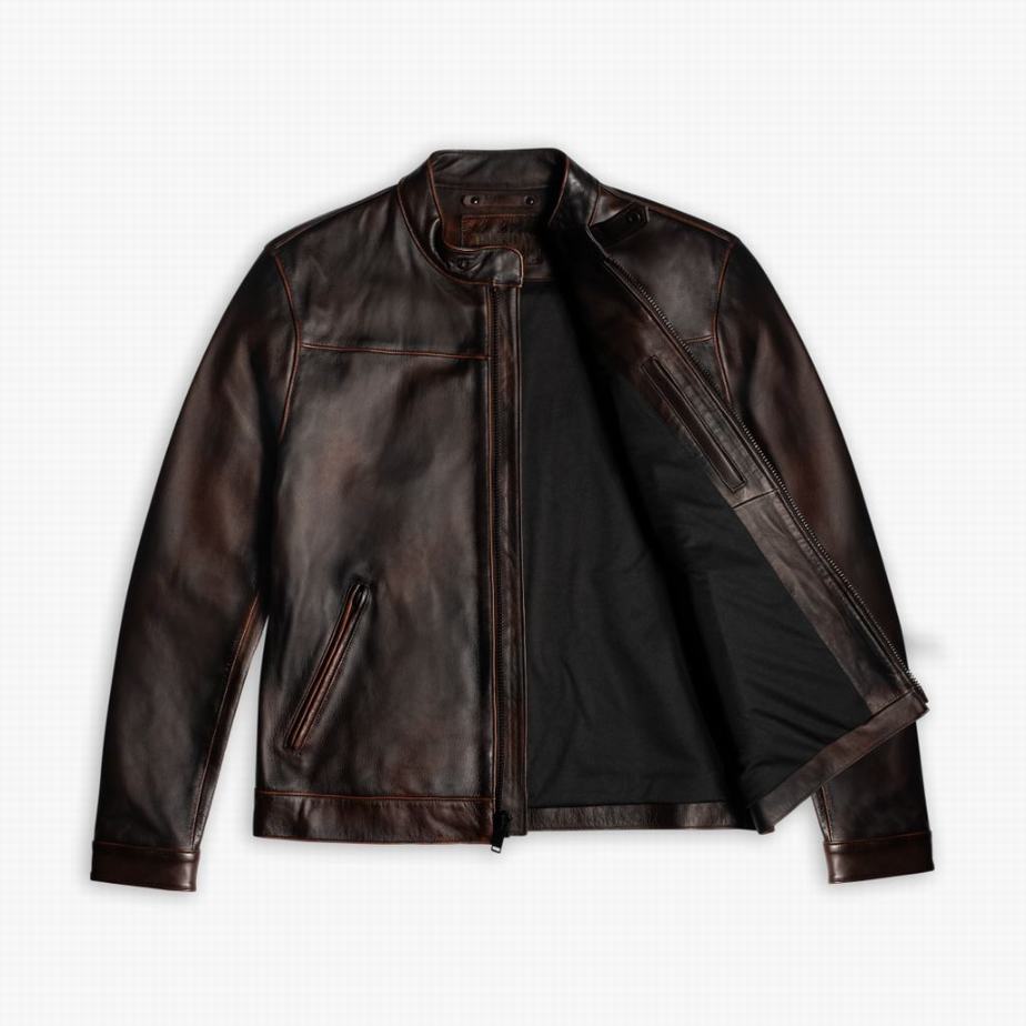 Giacche Thursday Boots Roadster Uomo Nere Caffè | UML2445WU