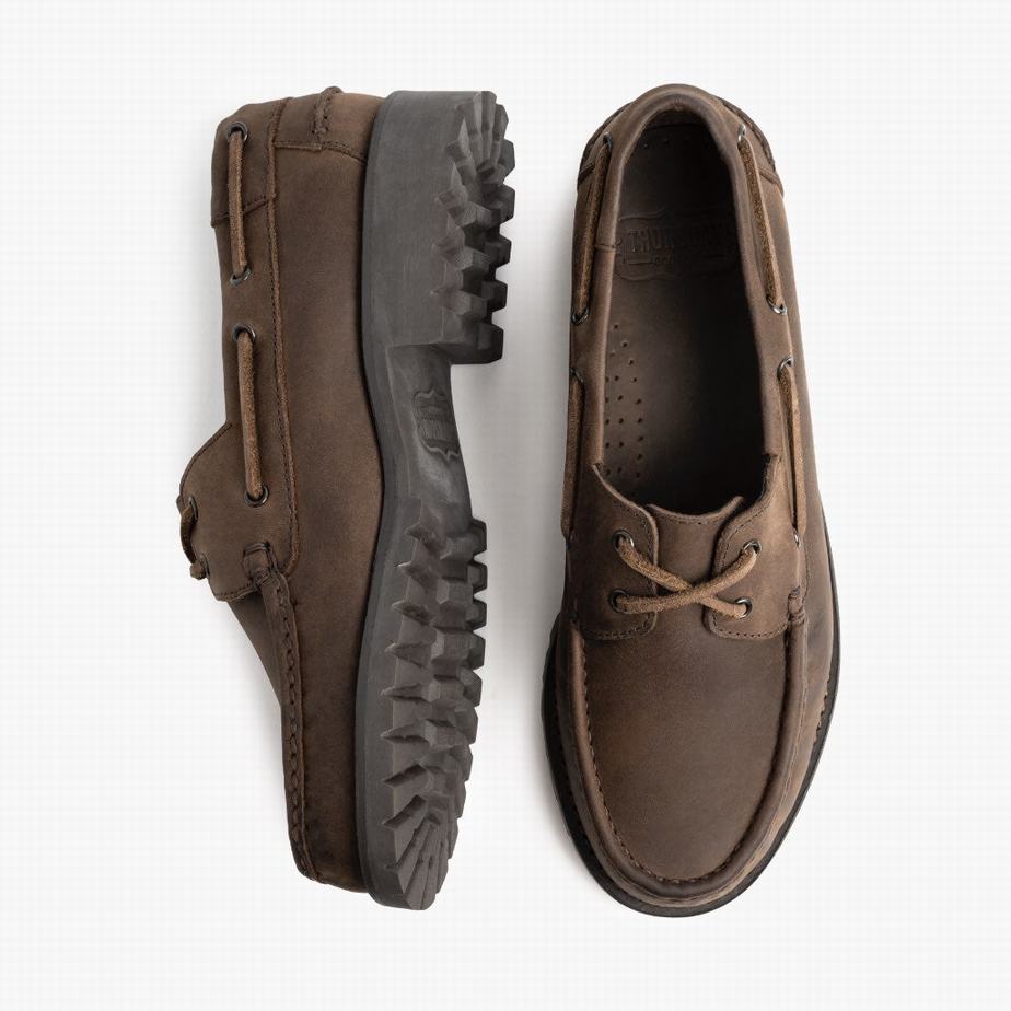Mocassini Thursday Boots Handsewn Uomo Marroni | LUC8818MT