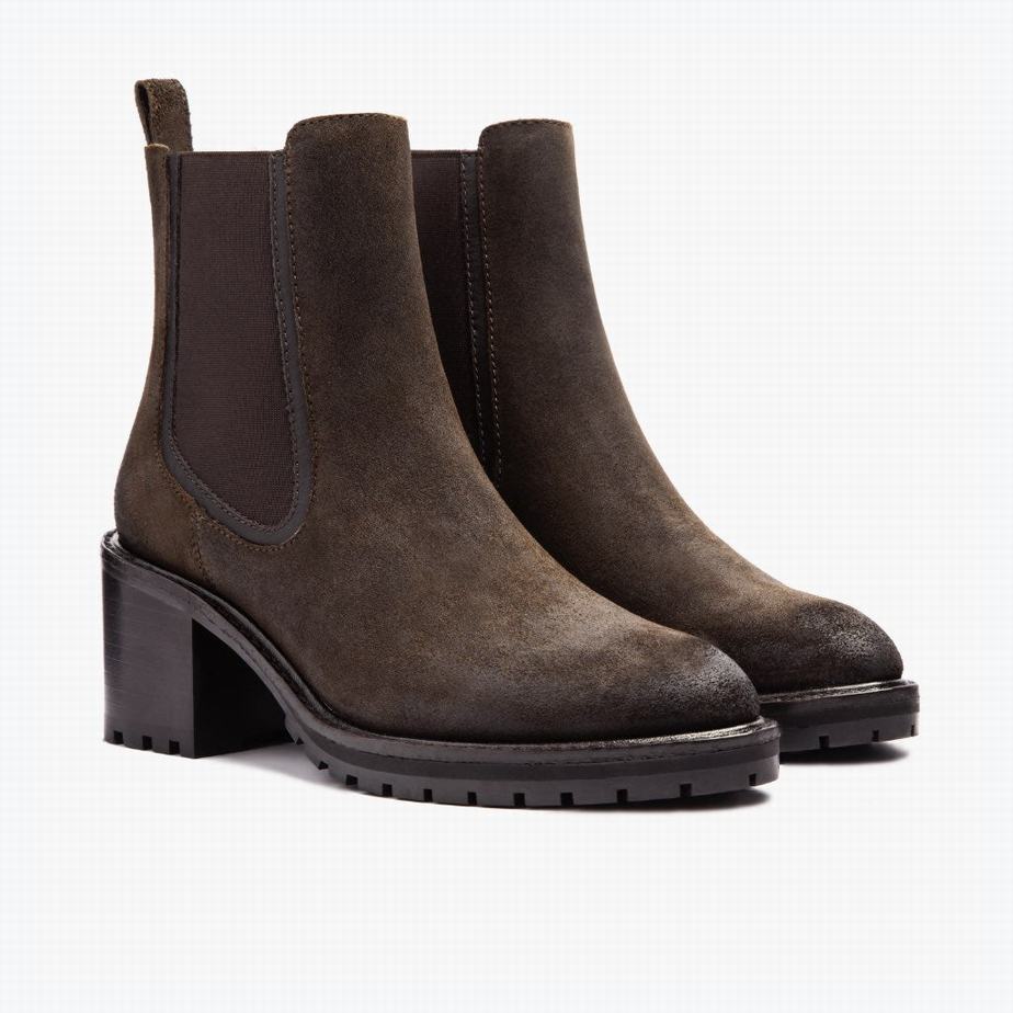 Stivaletti Chelsea Thursday Boots Knockout Donna Verde Oliva Scuro | EIS4413EO