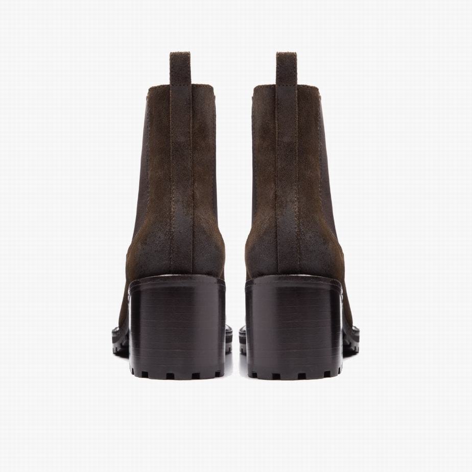 Stivaletti Chelsea Thursday Boots Knockout Donna Verde Oliva Scuro | EIS4413EO