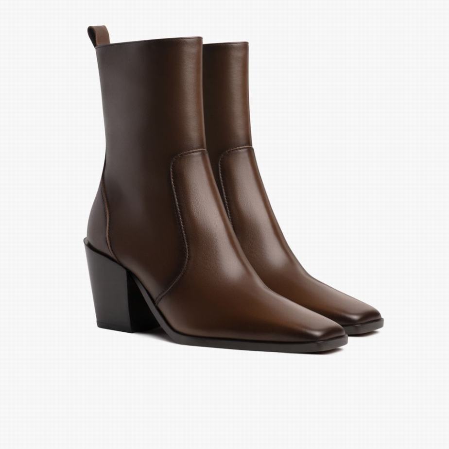 Stivaletti Thursday Boots Soho Zip Donna Cioccolato | QWS5585QZ