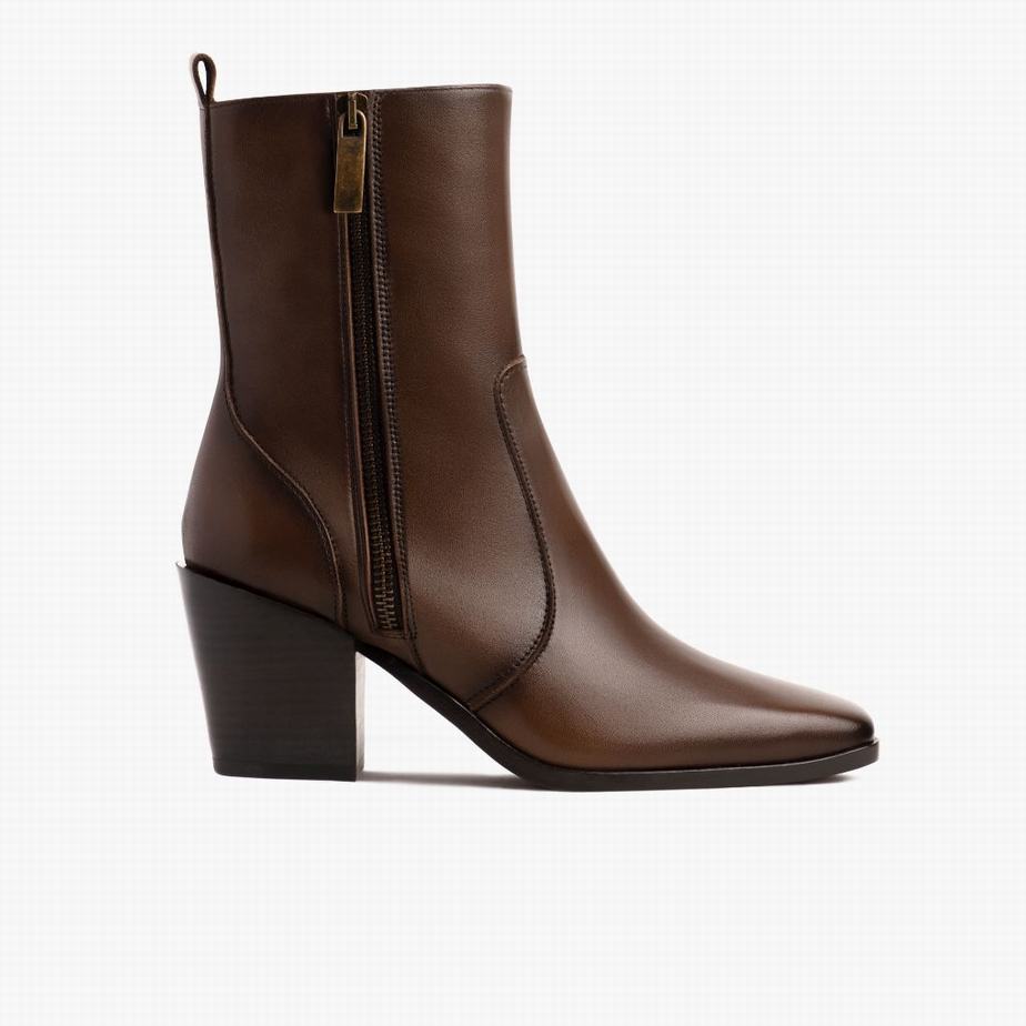 Stivaletti Thursday Boots Soho Zip Donna Cioccolato | QWS5585QZ