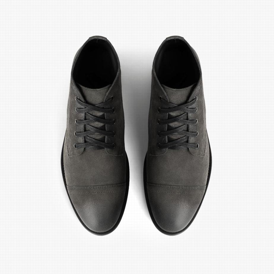 Stivali Stringati Thursday Boots Cadet Uomo Grigie | QJP3729RM