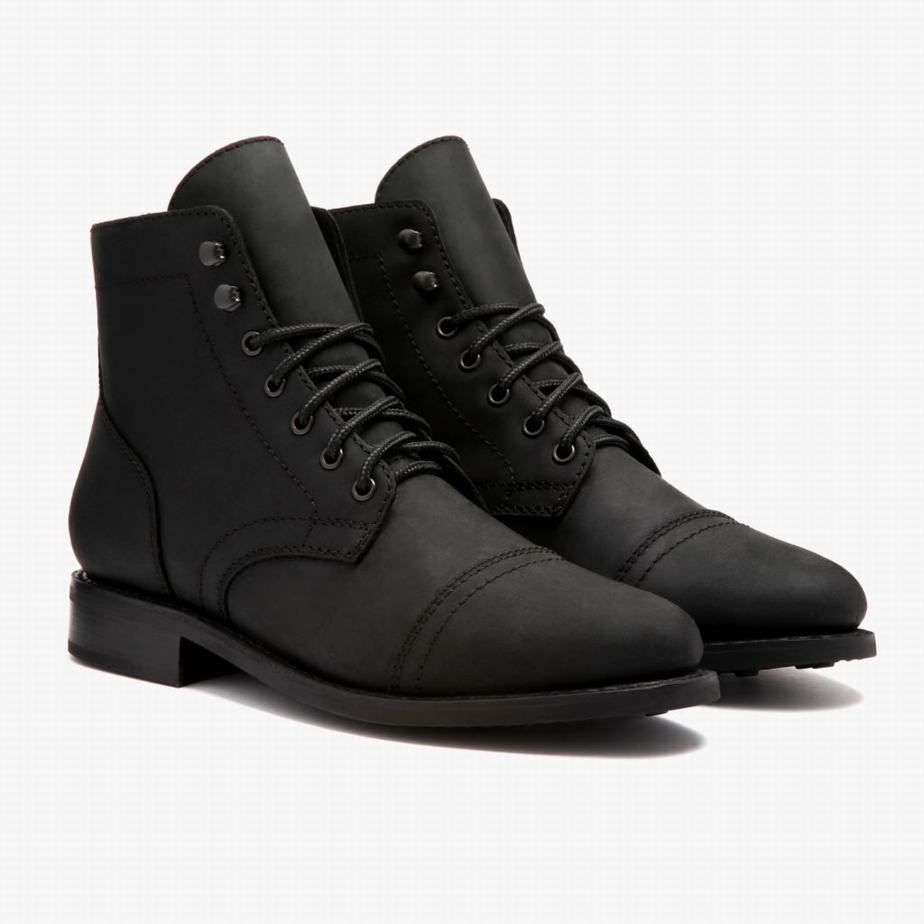 Stivali Stringati Thursday Boots Captain Donna Nere | PYZ4267BY
