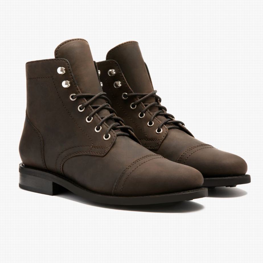 Stivali Stringati Thursday Boots Captain Donna Marroni | MLD4180UK