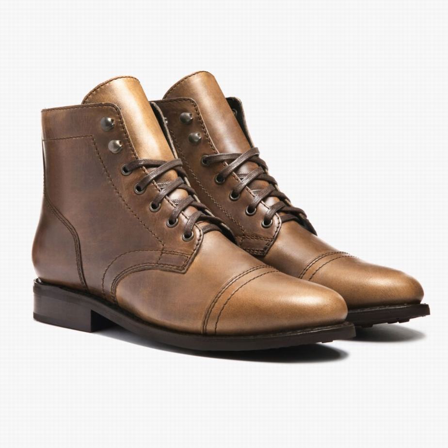 Stivali Stringati Thursday Boots Captain Donna Beige | VSD8778EQ