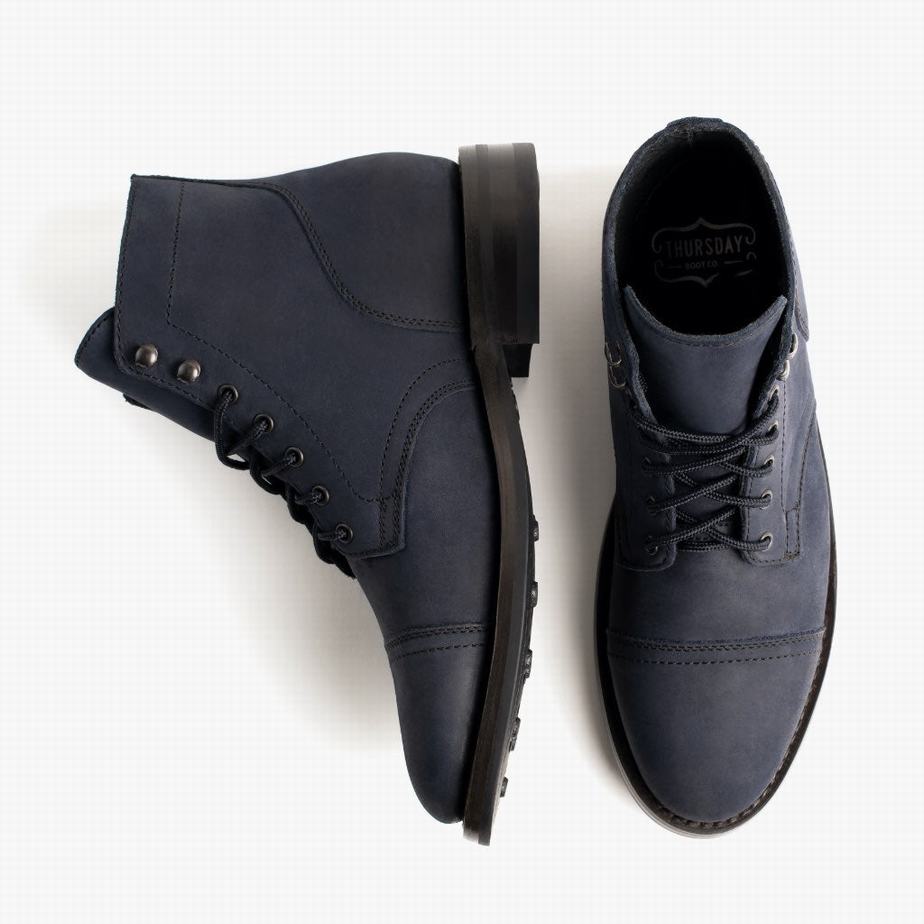 Stivali Stringati Thursday Boots Captain Uomo Blu Marino | VYV6469PM