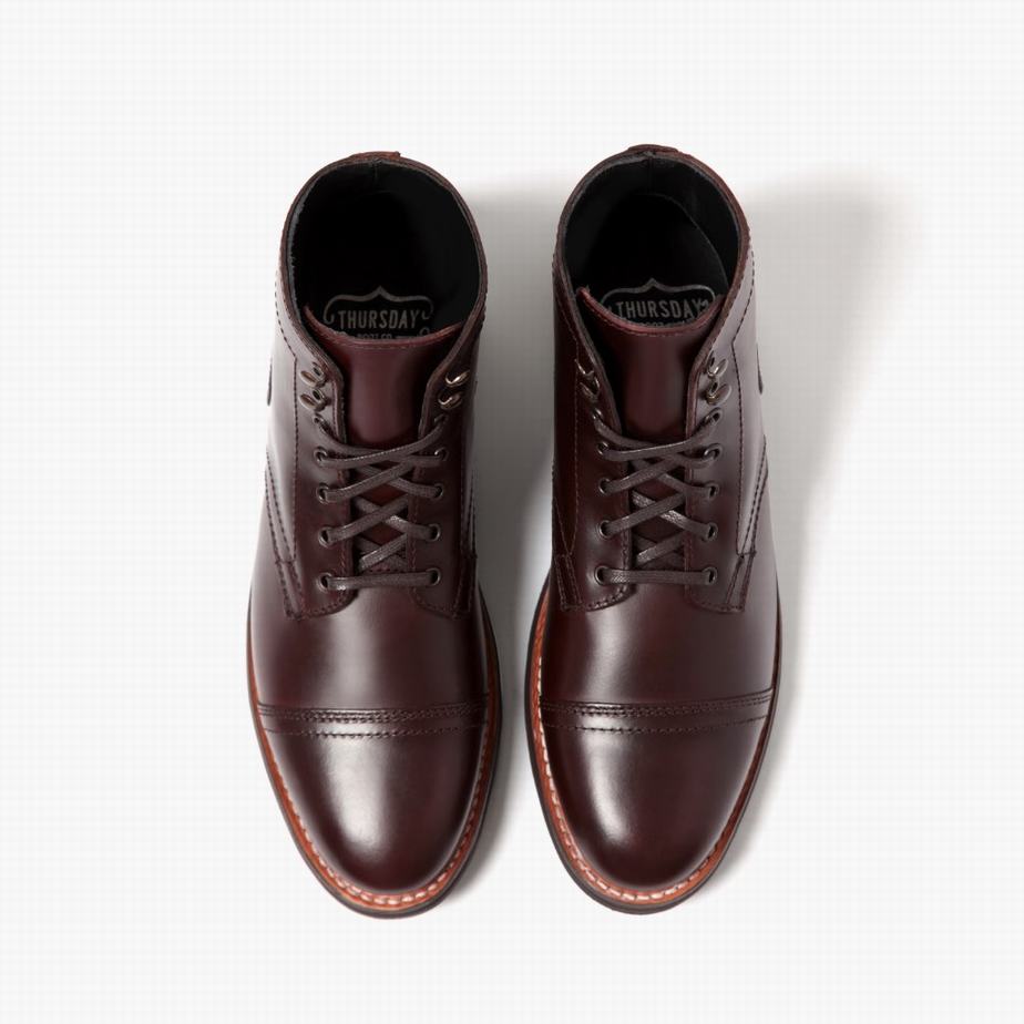Stivali Stringati Thursday Boots Captain Uomo Marroni | CFX7140YL