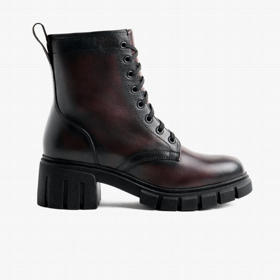 Stivali Stringati Thursday Boots Coda Donna Nere Rosa | JSA7556FT