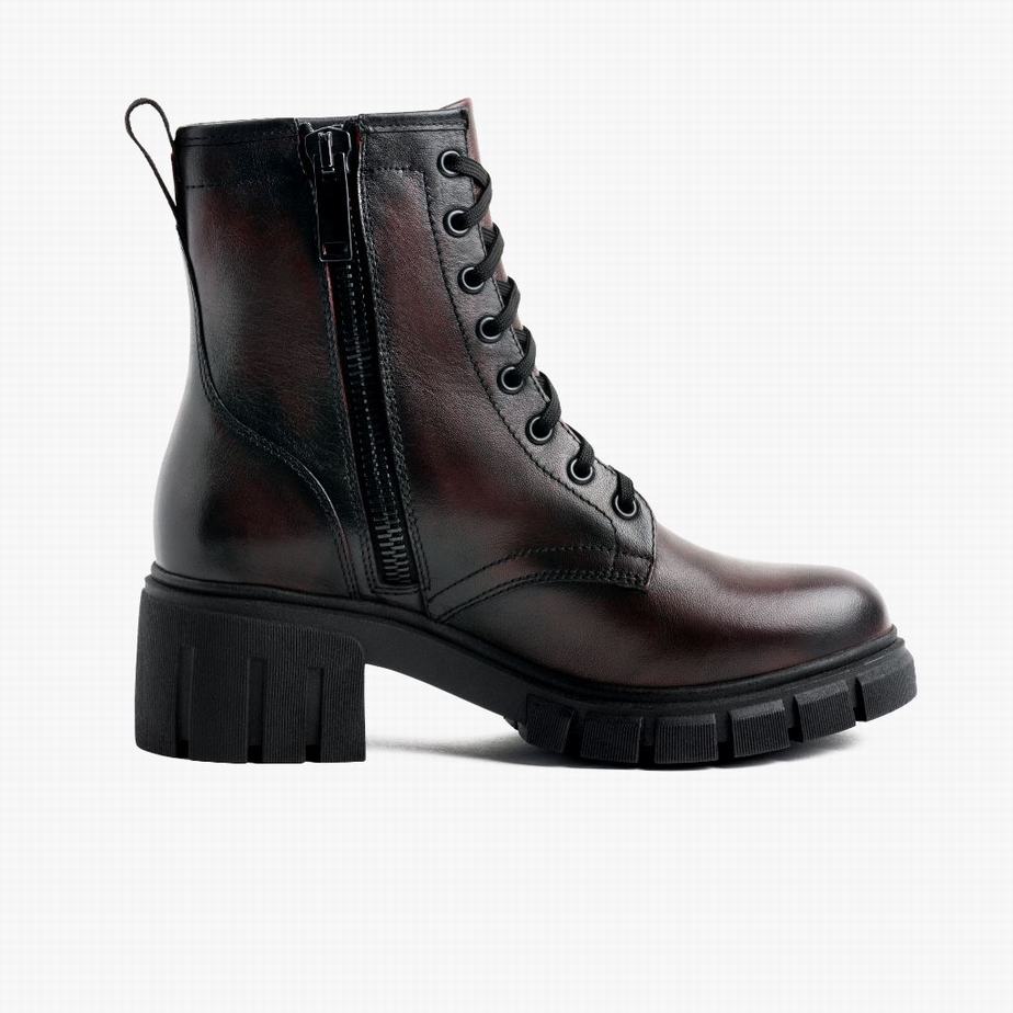 Stivali Stringati Thursday Boots Coda Donna Nere Rosa | JSA7556FT