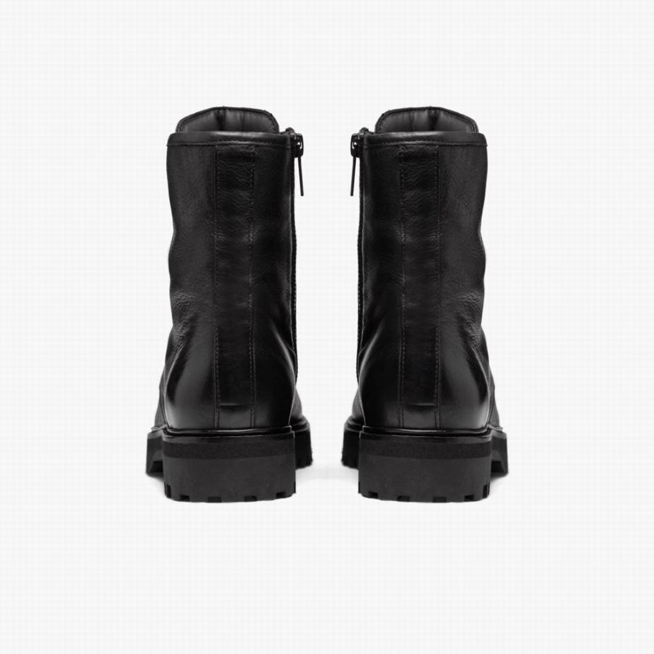 Stivali Stringati Thursday Boots Combat Donna Nere | UXI7514KG