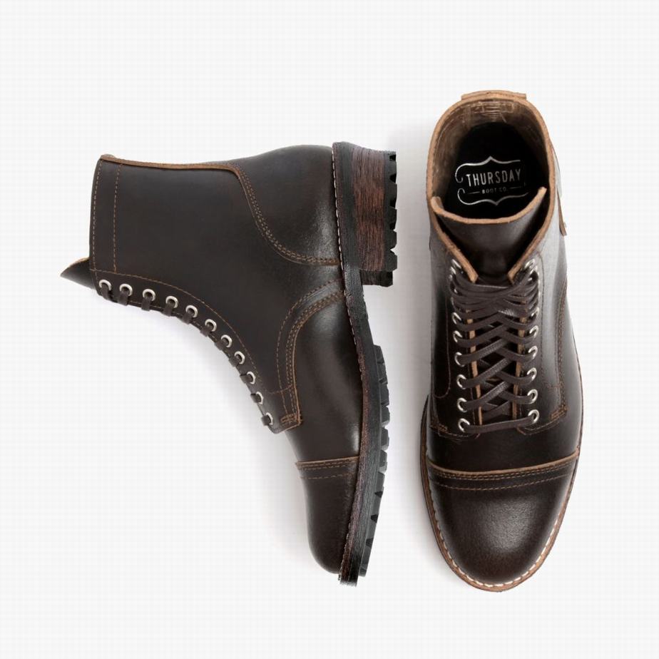 Stivali Stringati Thursday Boots Logger Uomo Caffè | YNO6774YM