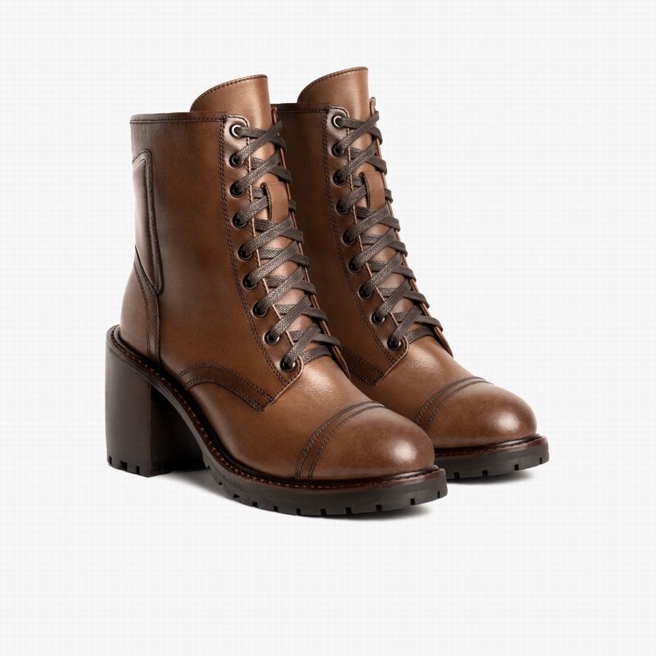 Stivali Stringati Thursday Boots Rebel Donna Marroni | HWI2924KU