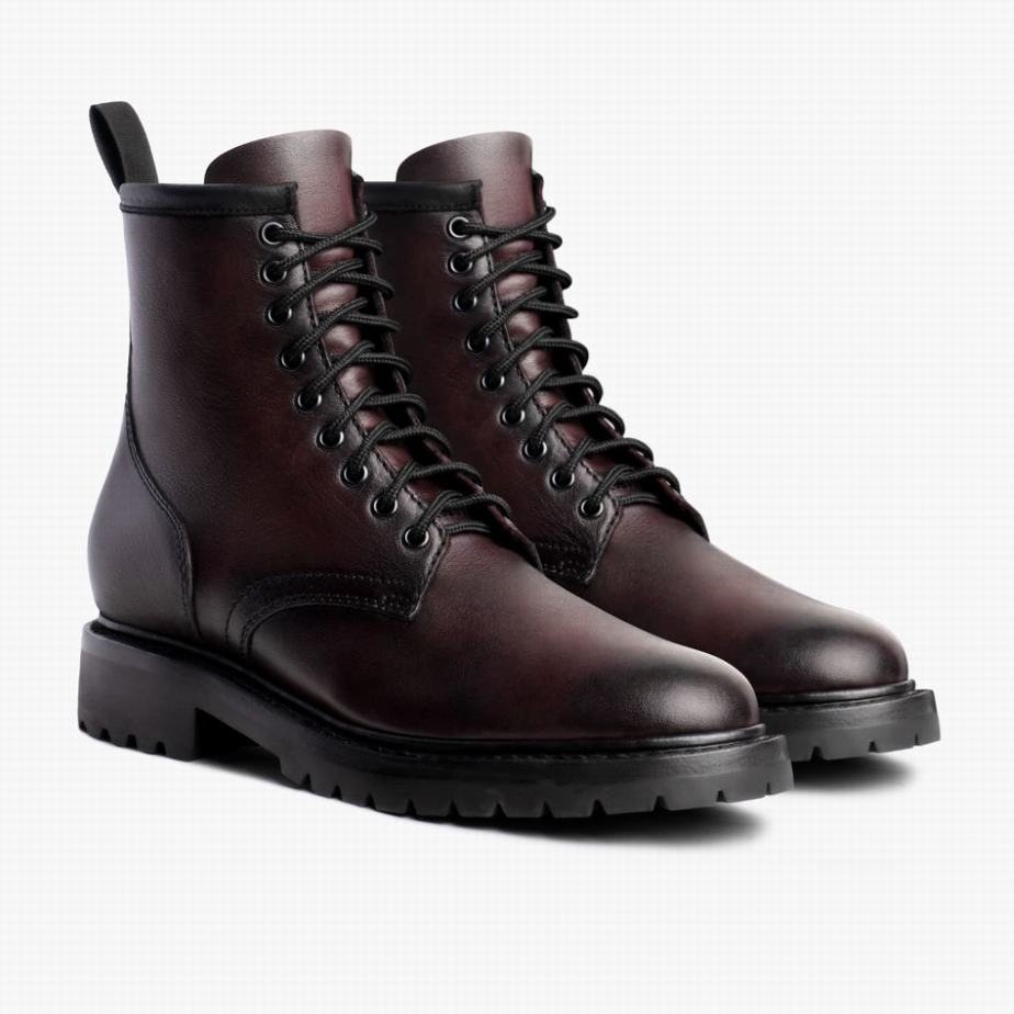 Stivali Stringati Thursday Boots Stomper Uomo Nere Rosa | QQN1150UM