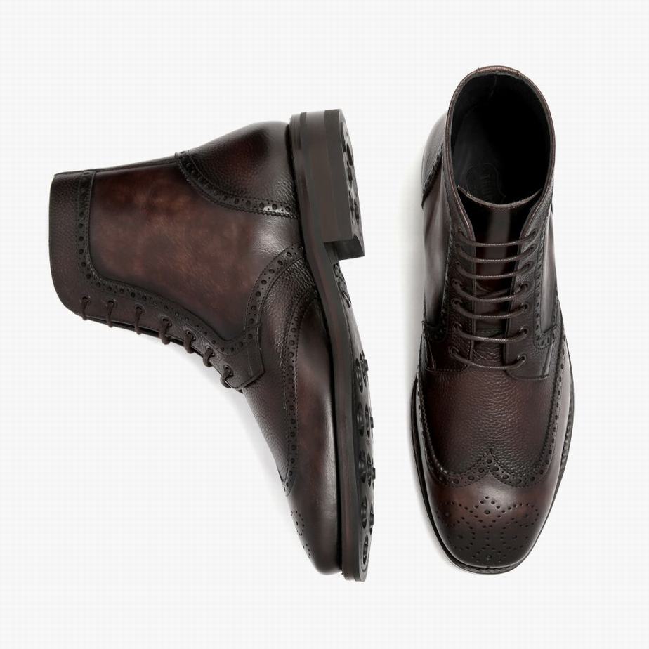 Stivali Stringati Thursday Boots Wingtip Uomo Caffè | XWD817QE